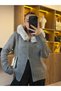 Fur Collar Cardigan