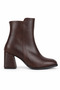 Sovana Women's Heeled Boots with Blunt Toe and Zipper - 2