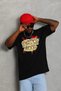Men's Printed T-Shirt Short Sleeve Crew Neck Relaxed Fit Tee - Black - 4