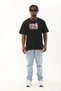 Men's Printed T-Shirt Short Sleeve Crew Neck Regular Fit Comfortable Fit Casual T-Shirt - Black - 4