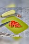 Flexible Cutting Mat 23X34 cm Bendable Thin Cutting Board with Hanger Anti-Overflow Black - 3