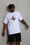 Men's Printed T-Shirt Short Sleeve Crew Neck Oversize T-Shirt - White - 4