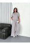 Marchè Bien Women's Osy Modal Soft Fabric Crew Neck T-Shirt Wide Leg Pants Two-Piece Set - Dye