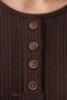Women's Winter Twisted Patterned 4-Button Knitwear Look Mother's Combed Cotton Blouse - 3