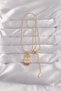 316L Steel Gold Color Mixed Enamel Moon Figure Tarot Necklace - 2