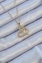 316L Steel Chain Gold Color Heart Necklace with Zircon Stone Ring - 2
