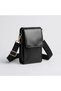 Black Women's Bag with Mini Crossbody and Shoulder Strap, Dual Compartment Phone Section, Daily Stylish Design - 3