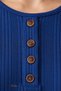 Women's Winter Twisted Patterned 4-Button Knitwear Look Mother's Combed Cotton Blouse - 3