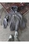 Women's Hooded Sweatshirt with Kangaroo Pocket, 3 Thread Cotton Printed Hoodie - Gray - 2