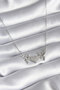 316L Steel Silver Color Zircon Stone Wing Heart Model Women's Necklace