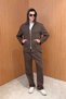 Men's Double Face Basic Hooded Set in Brown Color - 4
