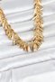Gold Color Brass Fringed Women's Necklace