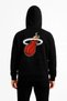 Men's Hooded Sweatshirt with Kangaroo Pocket, 3 Thread Cotton Printed Hoodie - Black - 3