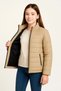 Girl's Inflatable Fiber-Filled Water-Repellent Jacket with Zipper Pockets - Beige - 2