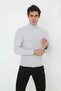 Marchè Bien Men's Ribbed Camisole Fabric High Neck Full Lycra Slimfit Bodysuit - Gray - 3