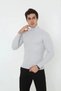 Marchè Bien Men's Ribbed Camisole Fabric High Neck Full Lycra Slimfit Bodysuit - Gray
