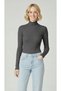Women's Full-Length Corded Fabric Lycra Pack Ribbed Knit Slimfit Badi - Anthracite