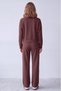 Women's Modal Fabric Stand Collar Zippered Long Sleeve Modal Two-Piece Set - 7