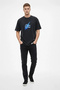 Marchè Bien Men's Acid Washed Oversize T-Shirt Crew Neck Short Sleeve T-Shirt - Black - 4