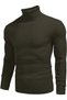 Men's Slim Fit High Neck Knit Sweater – Flexible Texture