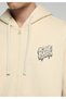 Relaxed Fit Hooded Plain Men's Beige Sweatshirt - 5
