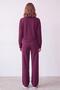 Women's Modal Fabric Stand Collar Zippered Long Sleeve Modal Two-Piece Set - 7