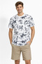 Marchè Bien Men's Dinosaur Digital Front and Back Printed T-Shirt Crew Neck T-Shirt - White - 3