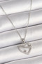 316L Steel Silver Color Chain Zircon Stone Heart Model Star Detail Women's Necklace