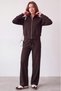 Women's Modal Fabric Stand Collar Zippered Long Sleeve Modal Two-Piece Set