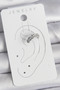 Brass Silver Color Zircon Stone Cartilage Model Women's Earrings - 2