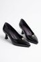 Tokes front stitched buckled women's low heeled stiletto black wrinkled - 4