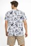 Marchè Bien Men's Dinosaur Digital Front and Back Printed T-Shirt Crew Neck T-Shirt - White - 4