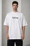 Men's Short Sleeve Summer T-Shirt Crew Neck Printed Oversize T-Shirt - White - 2