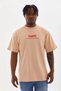 Men's Printed T-Shirt Short Sleeve Crew Neck Comfort Fit T-Shirt - Beige