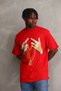Men's Printed T-Shirt Short Sleeve Crew Neck Comfort Fit T-Shirt - Red - 3