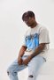 Men's Printed T-Shirt Short Sleeve Crew Neck Relaxed Fit T-Shirt - Gray - 8