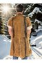 Marchè Bien Erkek Premium Natural Fur Leather Sleeveless Long Vest - Coffee - 2