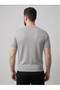 Marchè Bien Men's Summer Knitwear Woven T-Shirt Short Sleeve Crew Neck Knitted Pattern T-Shirt - Gray - 5