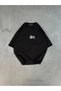 Men's Short Sleeve Summer T-Shirt Crew Neck Printed Oversize T-Shirt - Black - 3
