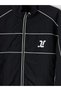 Xside Black Relax Fit Stand Collar Men's Jacket with Nevavm Difference - 6