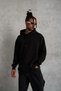 Marchè Bien Men's 3 Thread Cotton Hooded Pocket Plain Oversize Hoodie Sweatshirt - Black - 2