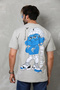 Marchè Bien Men's Short Sleeve Summer T-Shirt Crew Neck Printed Oversize T-Shirt - Gray - 3