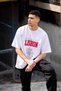 Marchè Bien Men's Short Sleeve Summer T-Shirt Crew Neck Printed Oversize T-Shirt - White