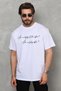 Men's Short Sleeve Summer T-Shirt Crew Neck Printed Oversize T-Shirt - White - 3