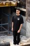 Men's Short Sleeve Summer T-Shirt Crew Neck Printed Oversize T-Shirt - Black - 2
