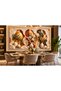 Luxurious Gold Marble Patterned 3D Floral Vase Decorative Wall Painting – Modern Living Room and Office Decoration - 3