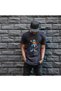 Marchè Bien Duck Dodgers Space Printed Unisex Black Oversize T-Shirt - 24/1 Combed Cotton - 3