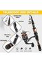 Fishing Rod, & Reel Combos, 24-Ton Carbon, Stainless Steel Spinning Reel, Telescopic, 12+1 Bearings, Travel Freshwater Gear