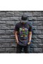 Daffy Duck Graffiti Printed Unisex Black T-Shirt - 24/1 Combed Cotton - 3