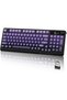 Gaming Keyboard, M96 Wireless, 94 Keys PBT Keycaps, RGB Backlit, Bluetooth & 2.4ghz Dual Mode, Smart Display & Volume Knob, 3000mah, Purple